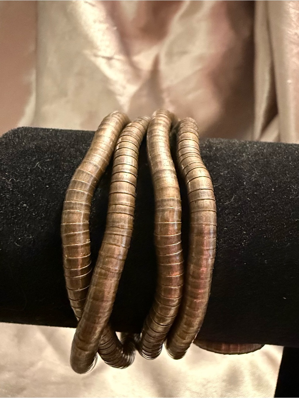 Unbranded Metallic Bronze tone Twistable Wrap Necklace or Bracelet Y2K